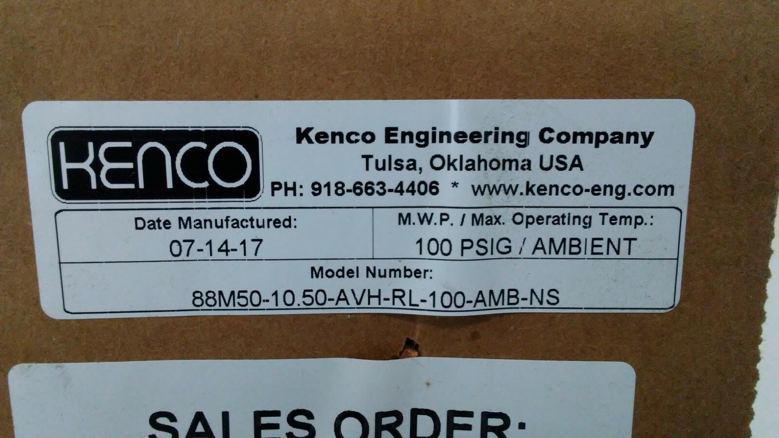 NIB! KENCO 100-PSIG 0-8″ AMBIENT FLOW METER GAUGE 88M50-10.50-AVH-RL-100-AMB-NS