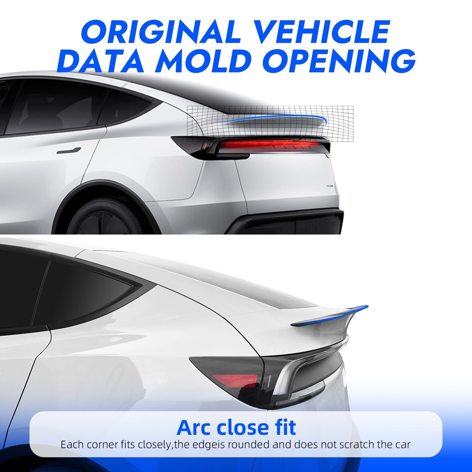 Spoiler for 2026 2025 Tesla Model Y Juniper ABS Material Rear Spoiler Wings R…