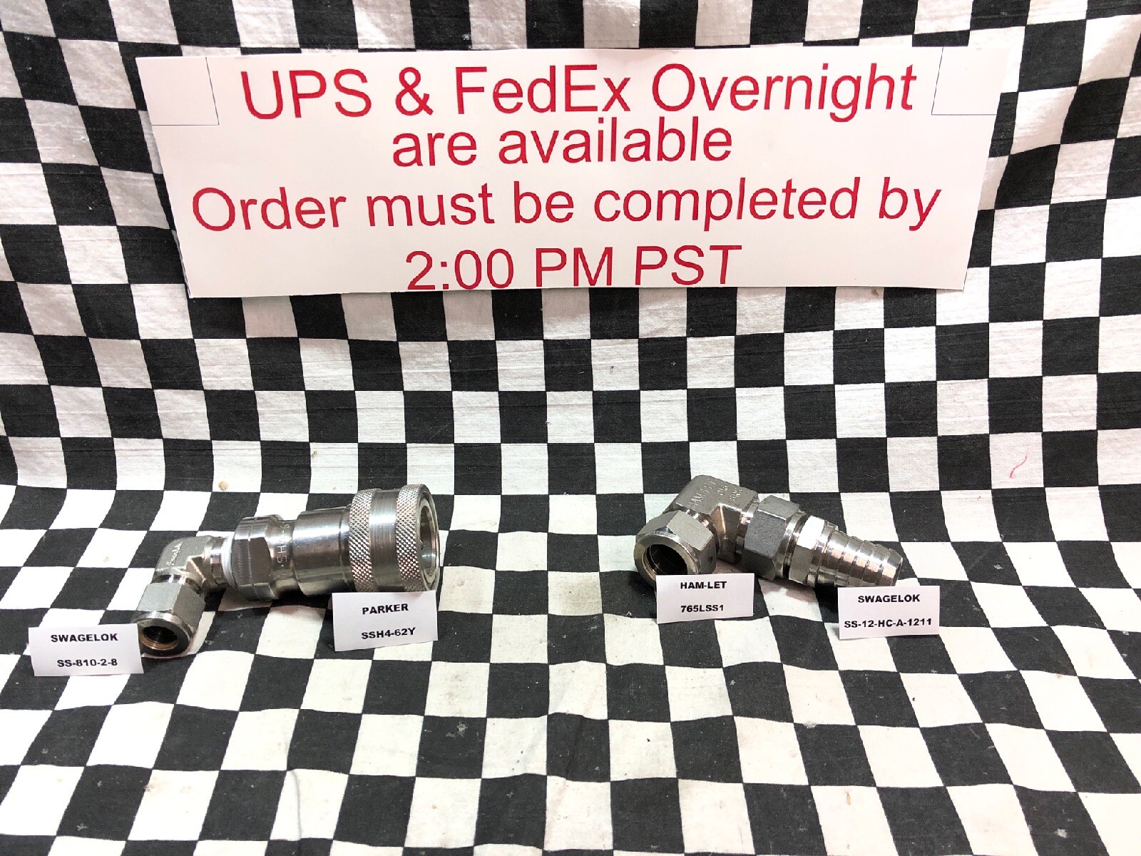 PARKER/Swagelok/Ham-Let, SSH4-62Y, SS-810-2-8, SS-12-HC-A-1211, 765LSS1 #AA18