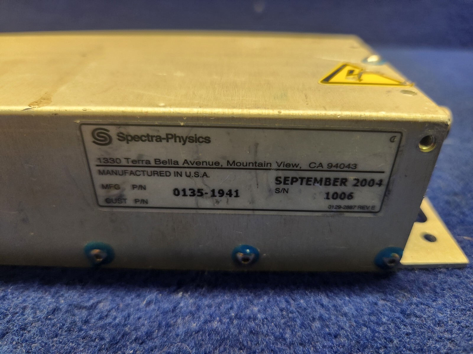 Spectra Physics MFG P/N: 0135-1941