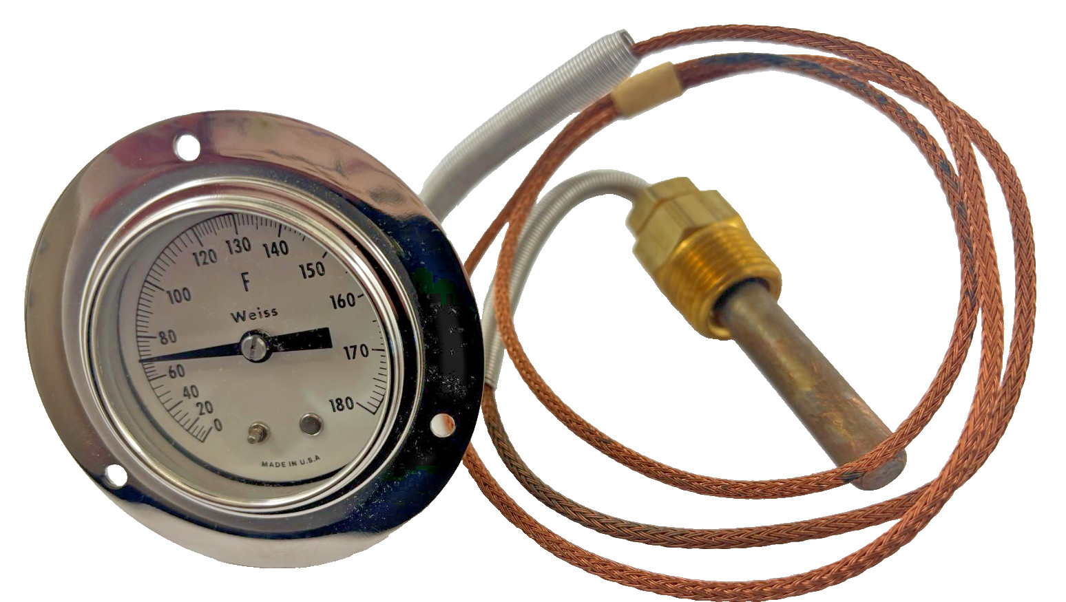 Weiss 0–180°F Temperature Gauge – Industrial Analog Dial Thermometer