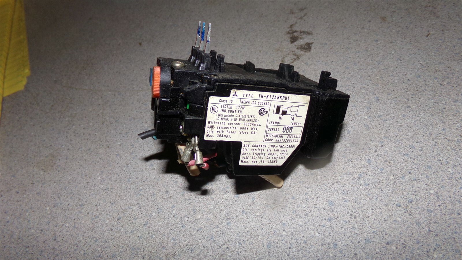 Mitsubishi BH515Z901H06 TH-K12ABPC1 Contactor *FREE SHIPPING*