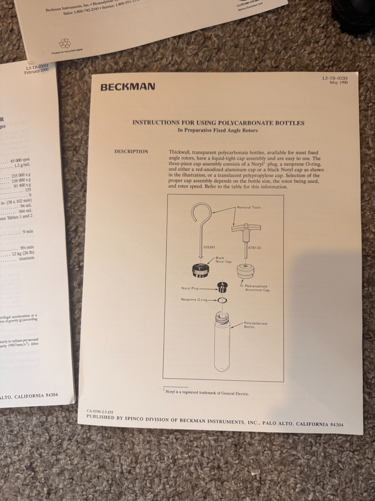 LOT of Beckman Rotors Tubes Manual Instructions 45 Ti Cape Tubes Ultracentrifuge