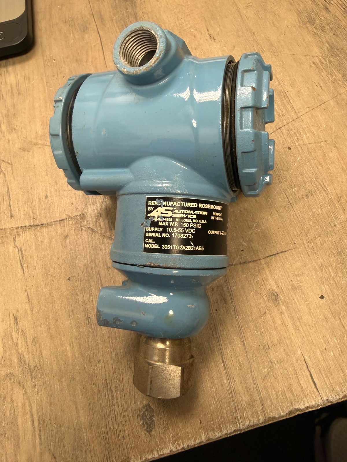 ROSEMOUNT 3051TG2A2B21AE5 PRESSURE TRANSMITTER