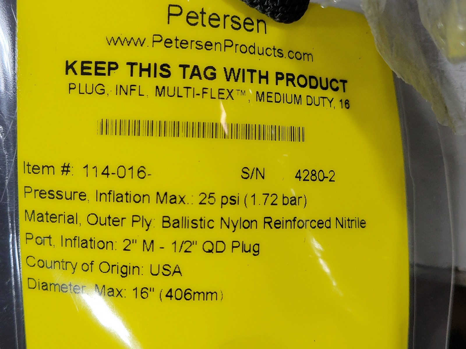 Peterson #114-016 2″ M-1/2QD Medium Duty Pipe Plug.