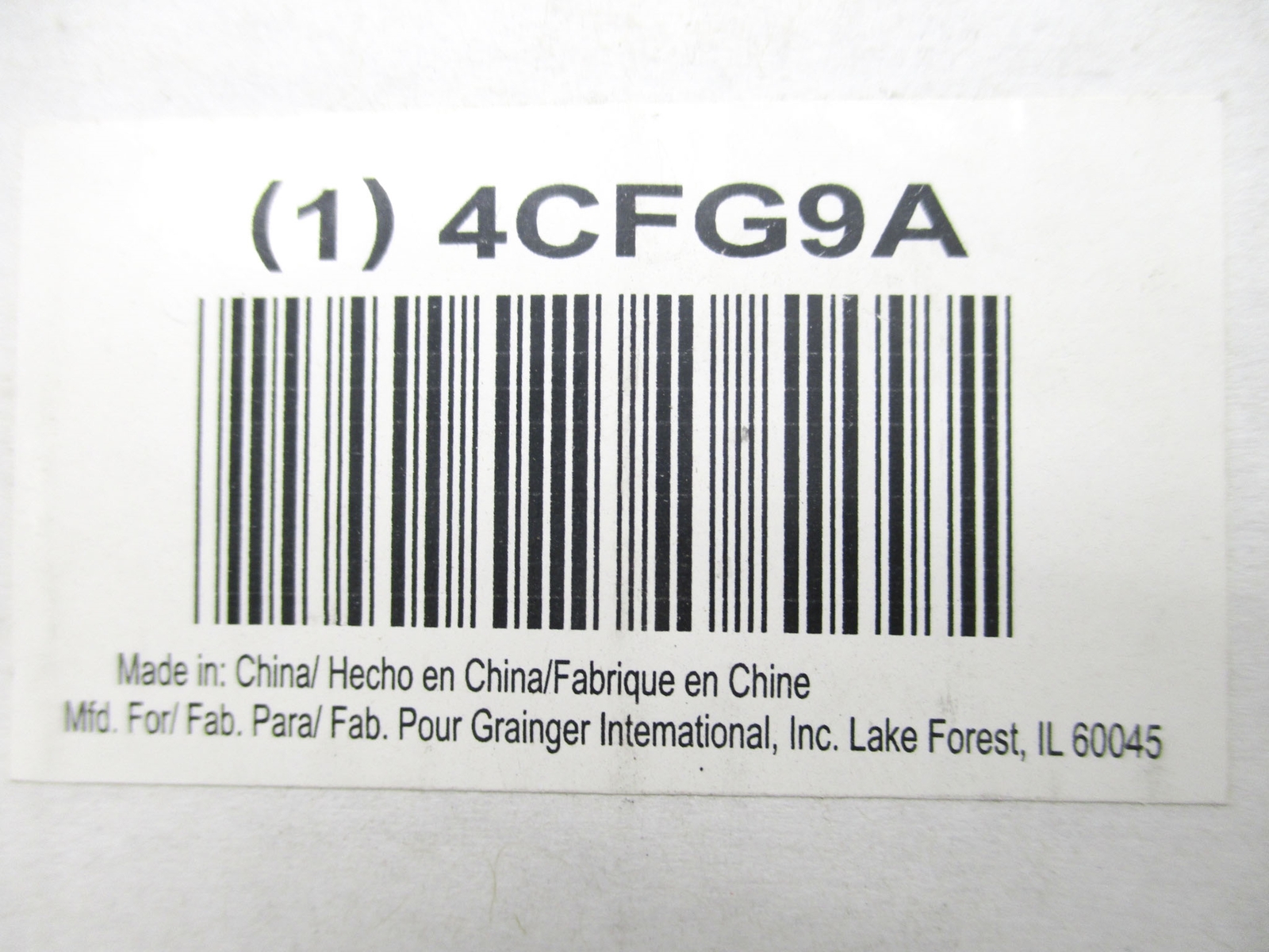 GRAINGER 4CFG9A NSMP