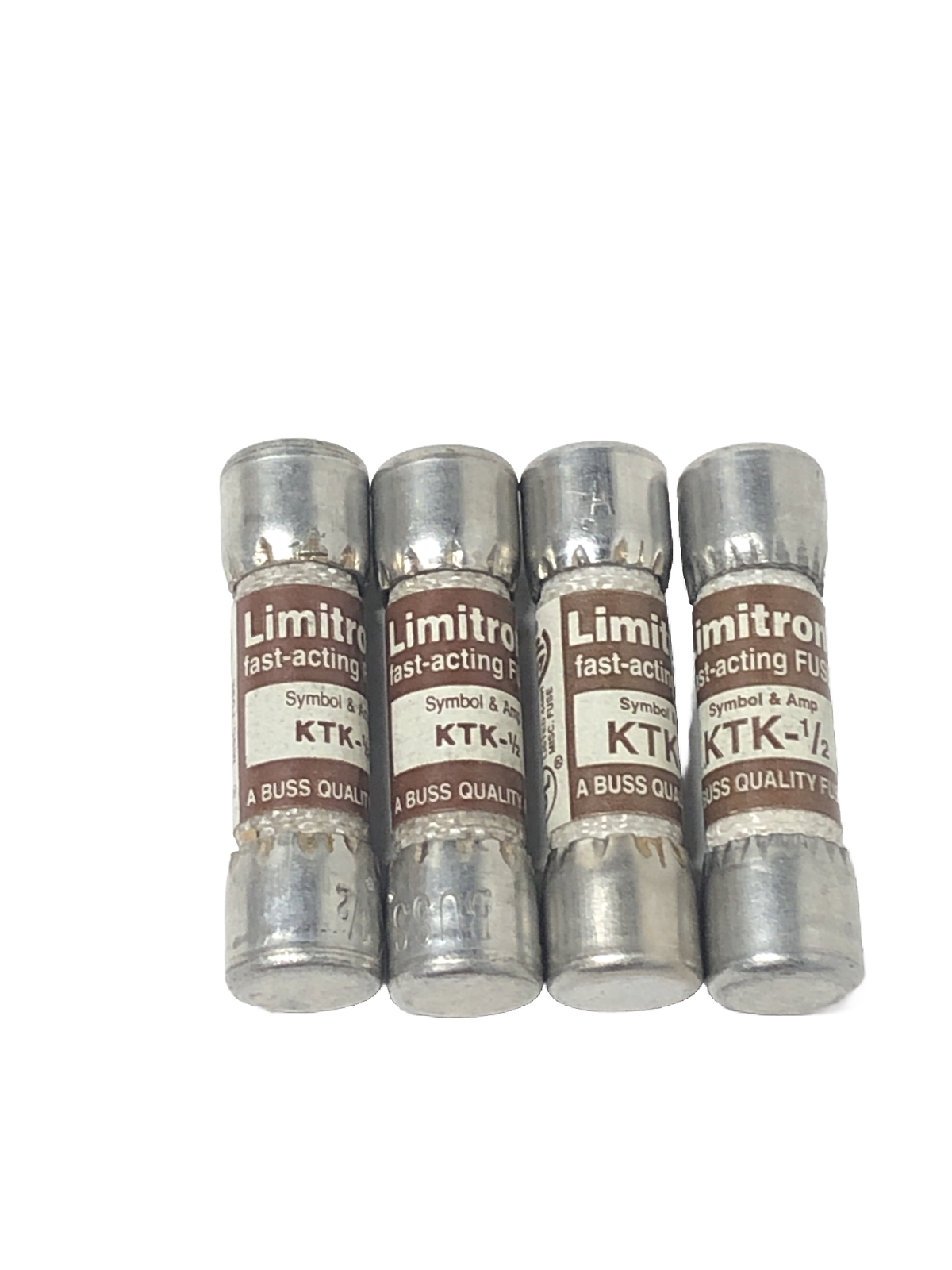 Bussmann Limitron KTK-1/2 Fast Acting Fuse – Lot of 4