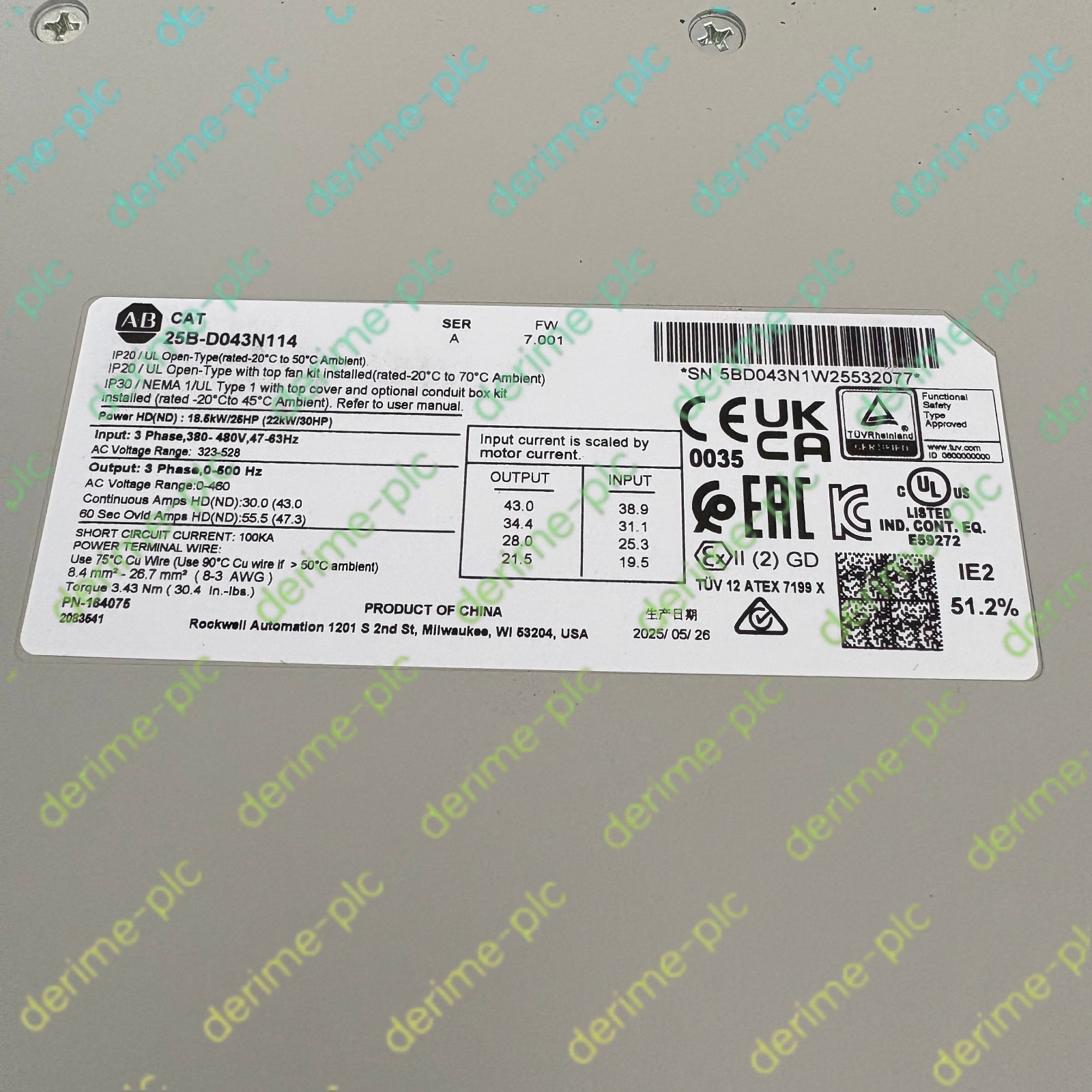 1pcs new Brand 25B-D043N114 Frequency converter