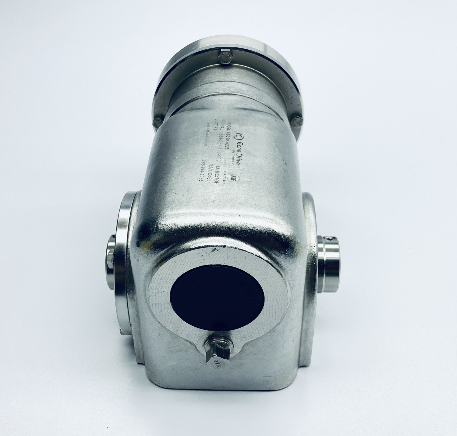 CONE DRIVE FS390-A225 STAINLESS STEEL RIGHT ANGLE GEARBOX RATIO 5:1
