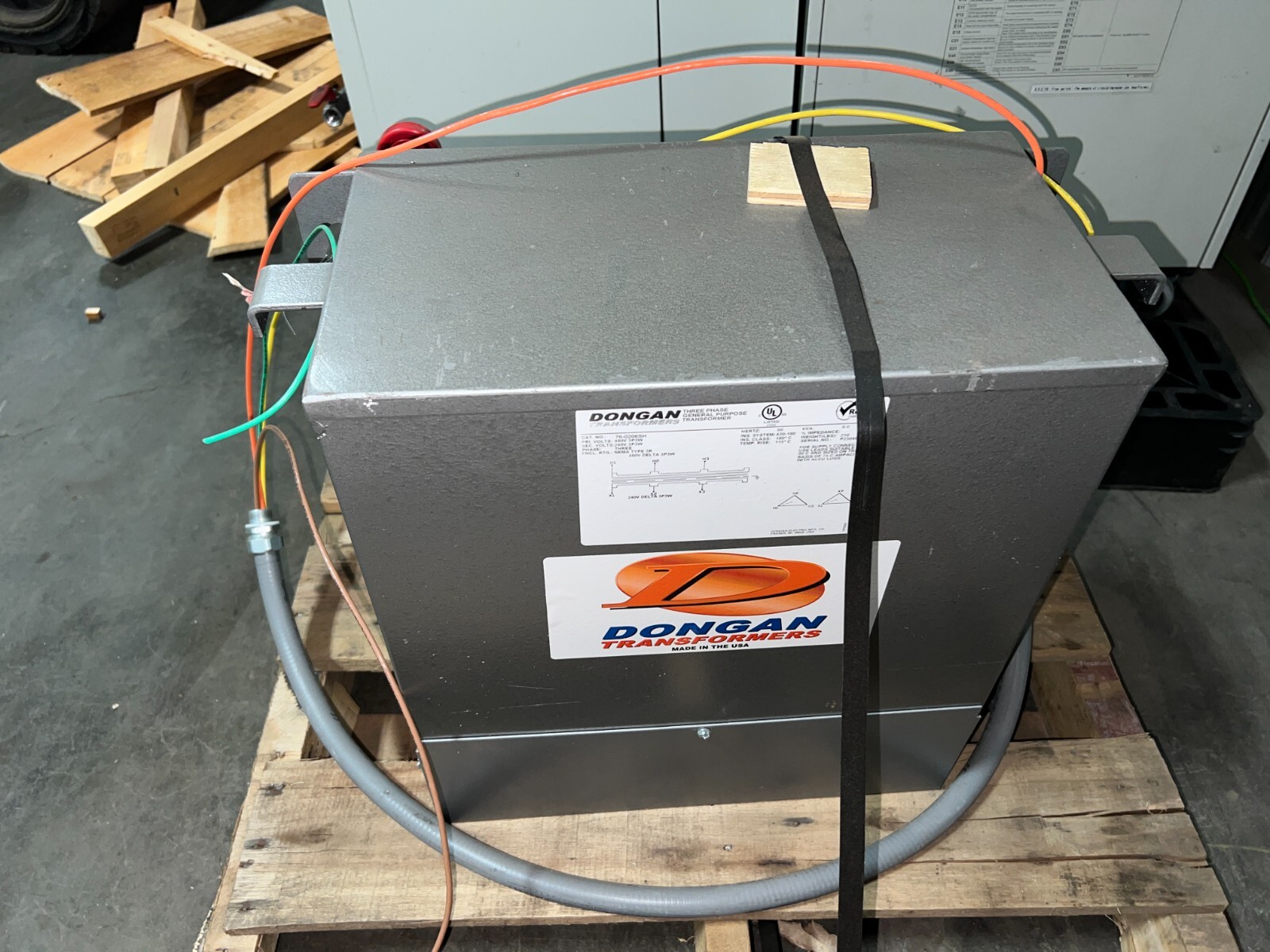 DONGAN #76-0206SH TRANSFORMER THREE PHASE GENERAL PURPOSE 480V 6KVA