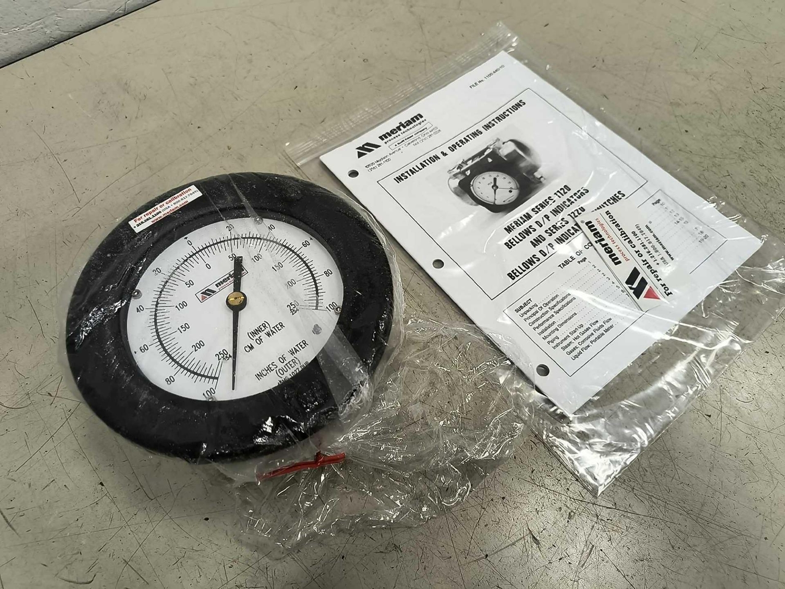 Unused Meriam Z1124FF-B Bellows D/P Indicator
