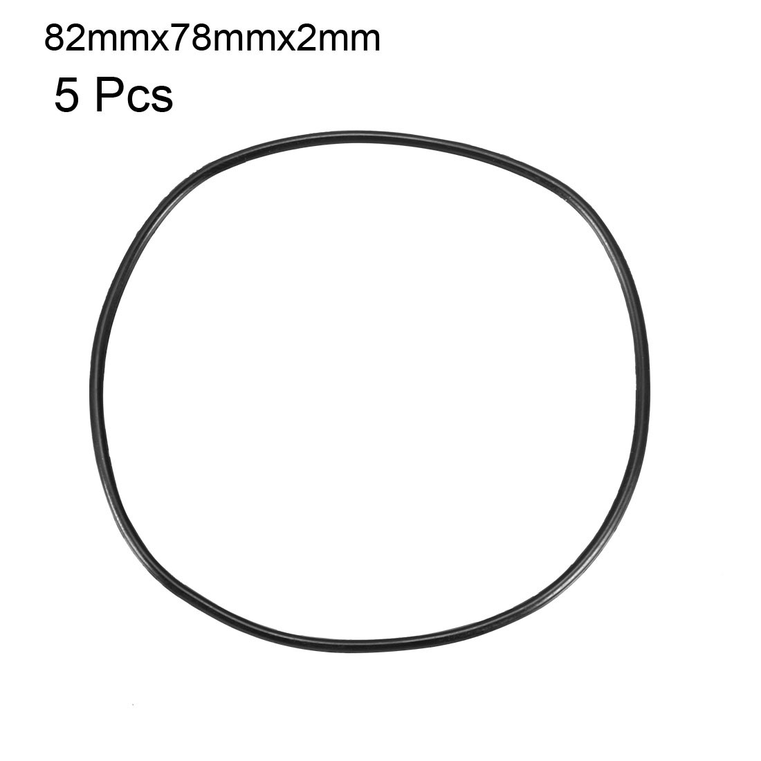 5Pcs 82mm Outside Dia 2mm Thickness Rubber Oil Seal Rings Washers Sealing Gasket