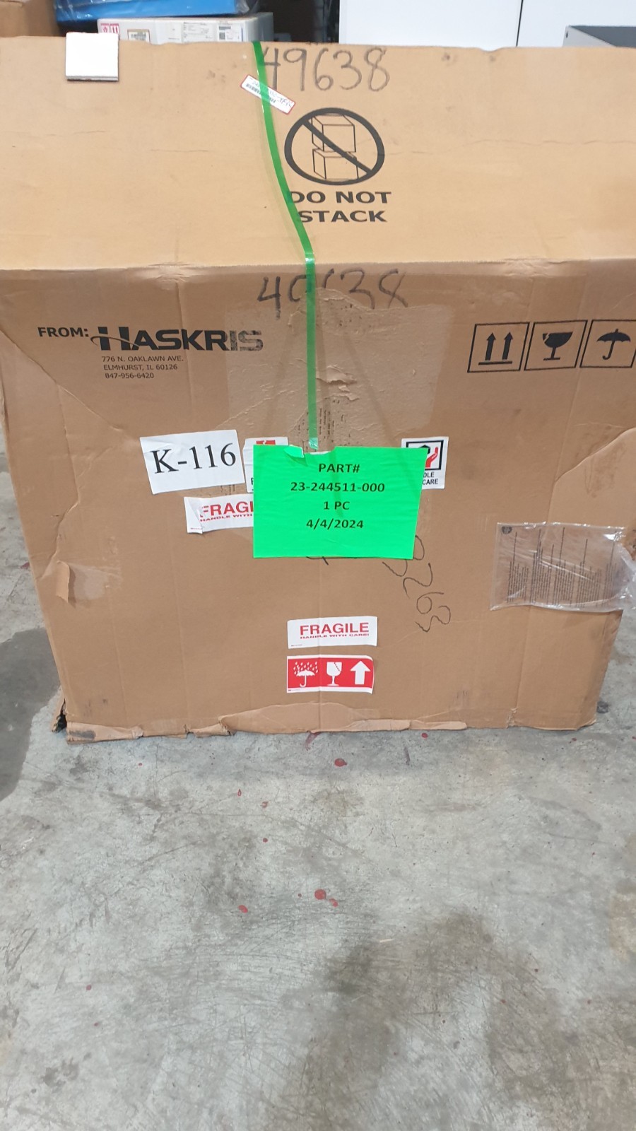 HASKRIS Temperature Control Chiller Unit Model LX3H-W5G2T3G-X-AK-8-M154 (R407C)