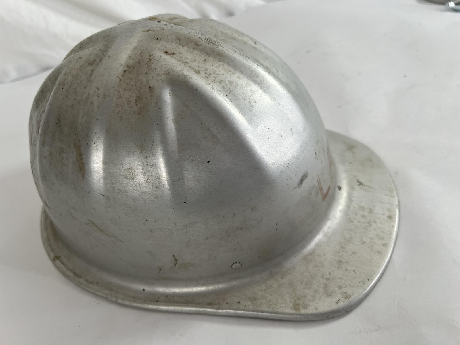 Vintage MSA McDonald T Cap-Standard Aluminum Hard Hat Helmet Safety Silver USA