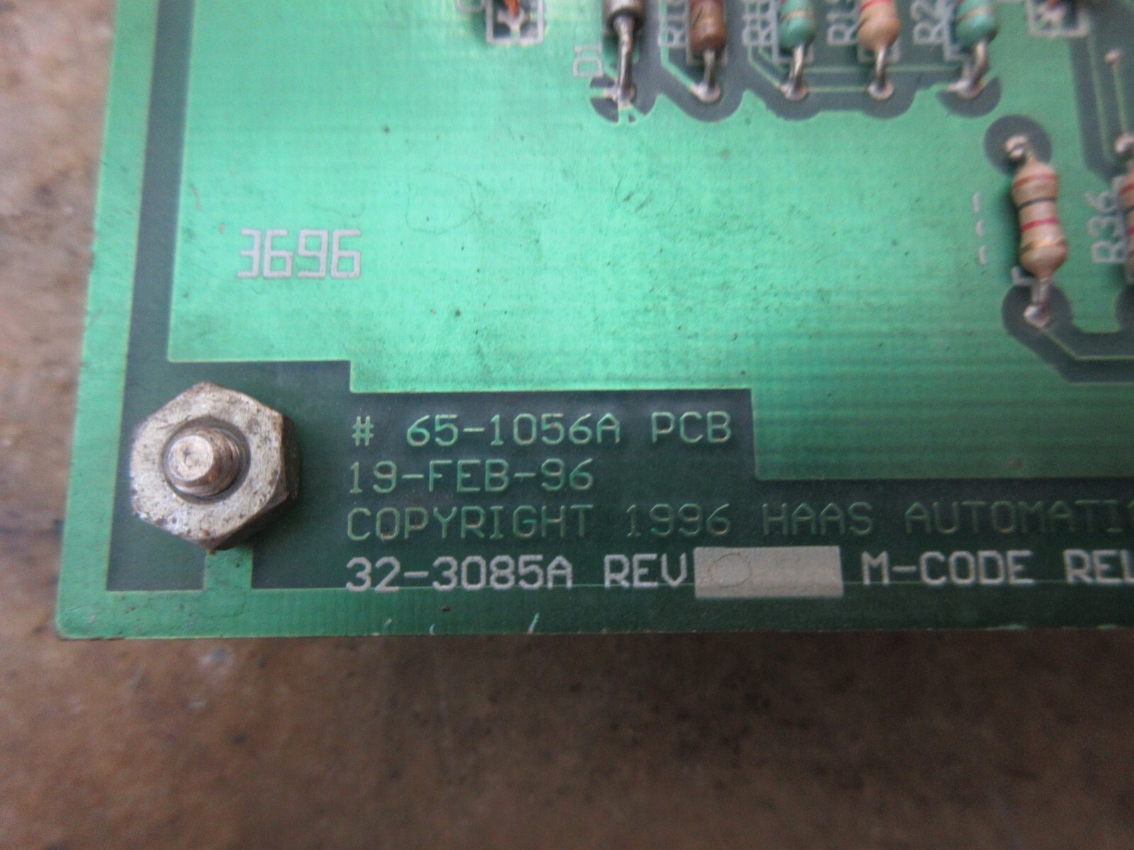 HAAS CIRCUIT BOARD 65-1056A 19-FEB-96 32-3085A