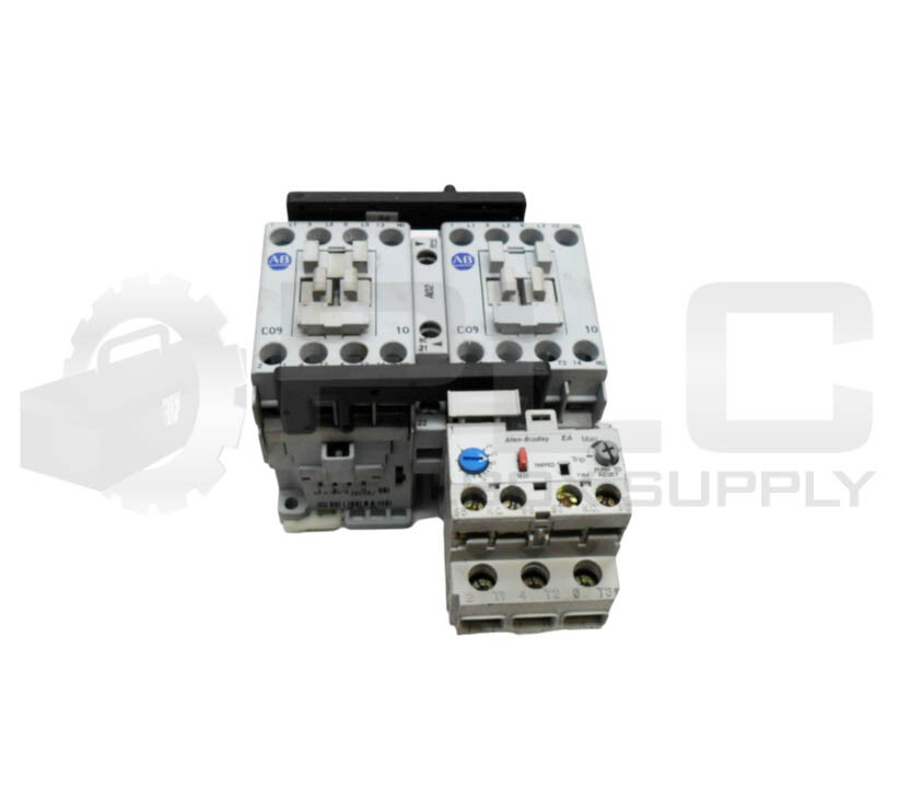 ALLEN BRADLEY 104-C09D22 /A CONTACTOR W/ (2) 100-C09*10 /A W/ 193-EA1DB /B