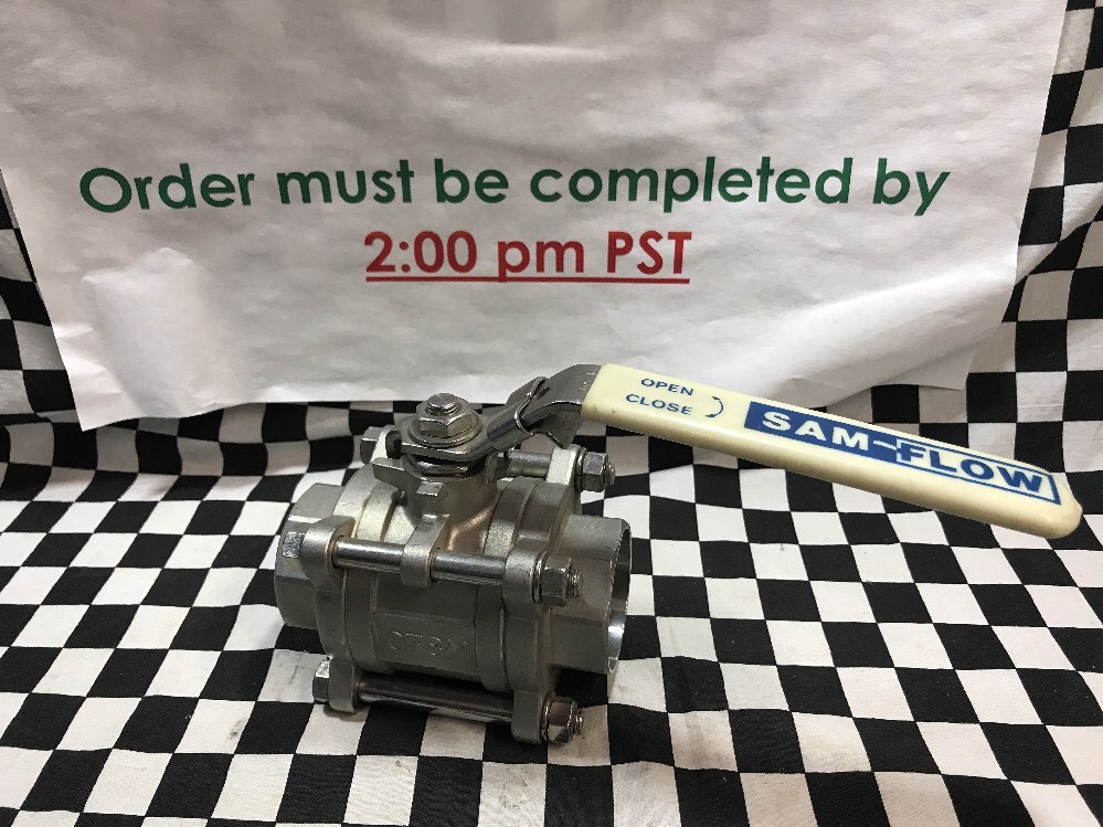 Sam-Flow 1-1/2″ Socket Weld Ball Valve 1000 WOG, CF8M, SHIPSAMEDAY#1375B1