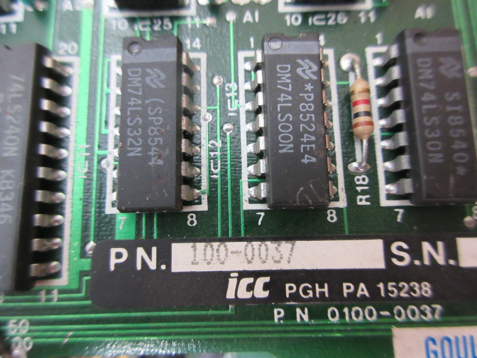 ICC GOULD MODICON 100-0037 016-0015-E BOARD EACH 1