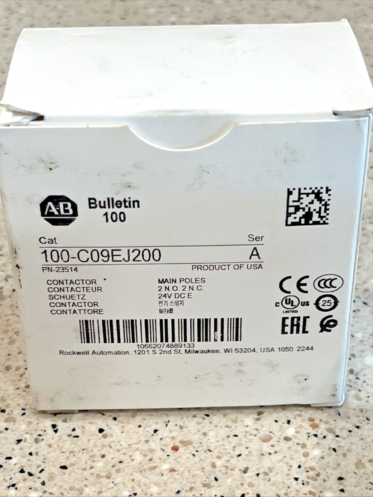 Allen-Bradley 100-C09EJ200 Ser A Contactor 100-C09E*200 *US SELLER* NEW