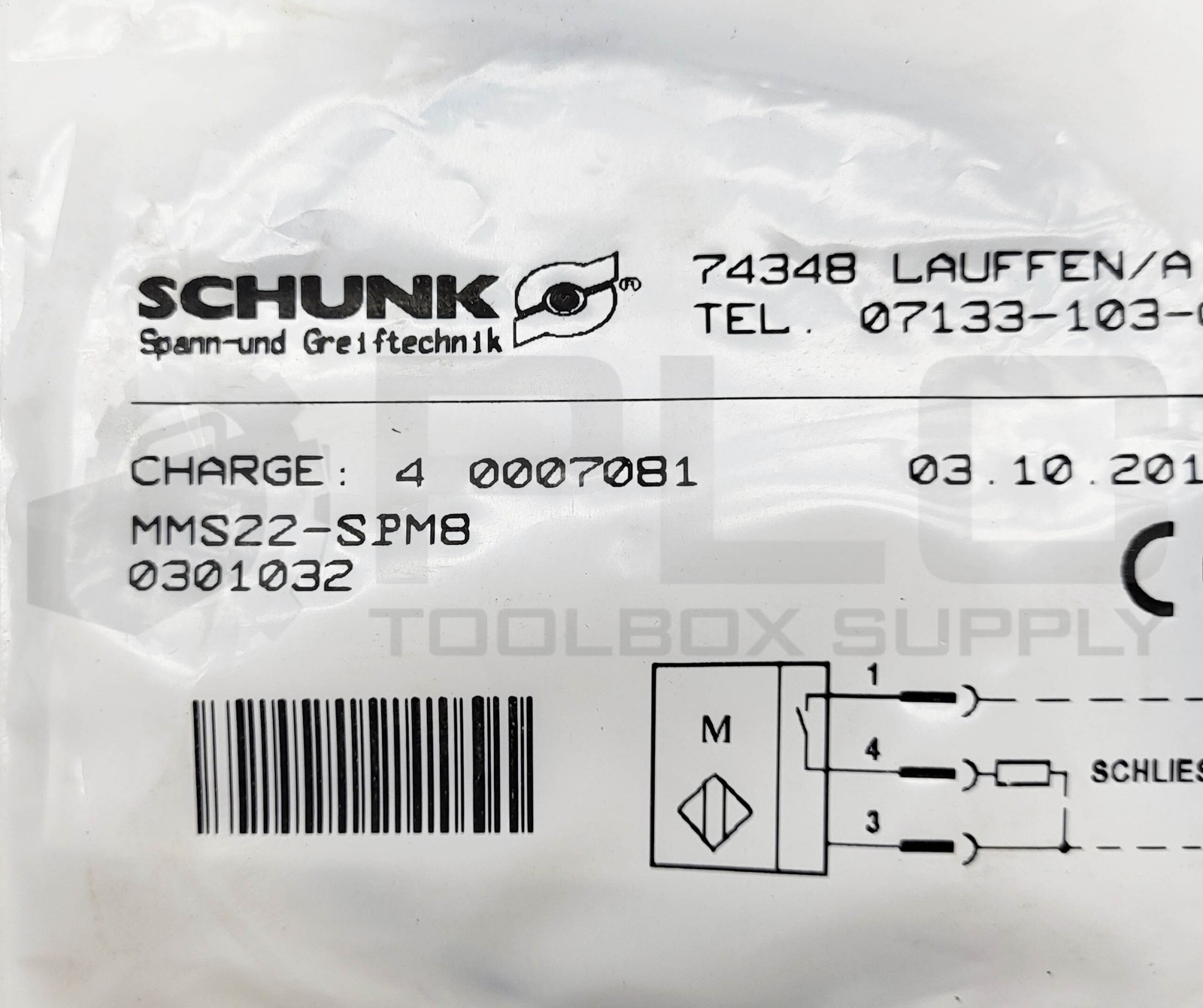 NEW SEALED SCHUNK MMS22-SPM8 MAGNETIC REED SWITCH 0301032