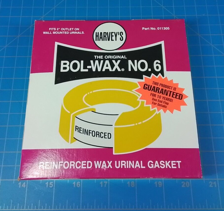 Harvey’s BOL-WAX NO. 6 Reinforced Wax Urinal Gasket 011305 (Lot of 9)