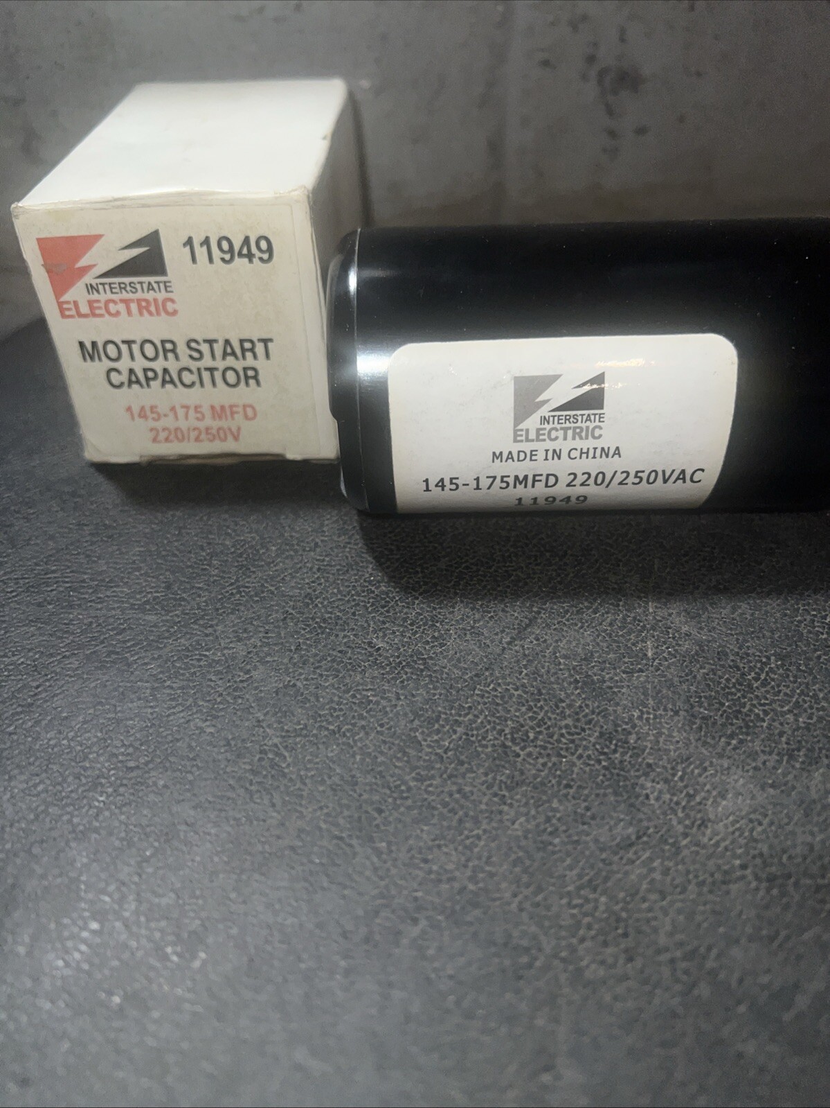 INTERSTATE 11949 MOTOR START CAPACITOR 145-175 MFD 220/250V