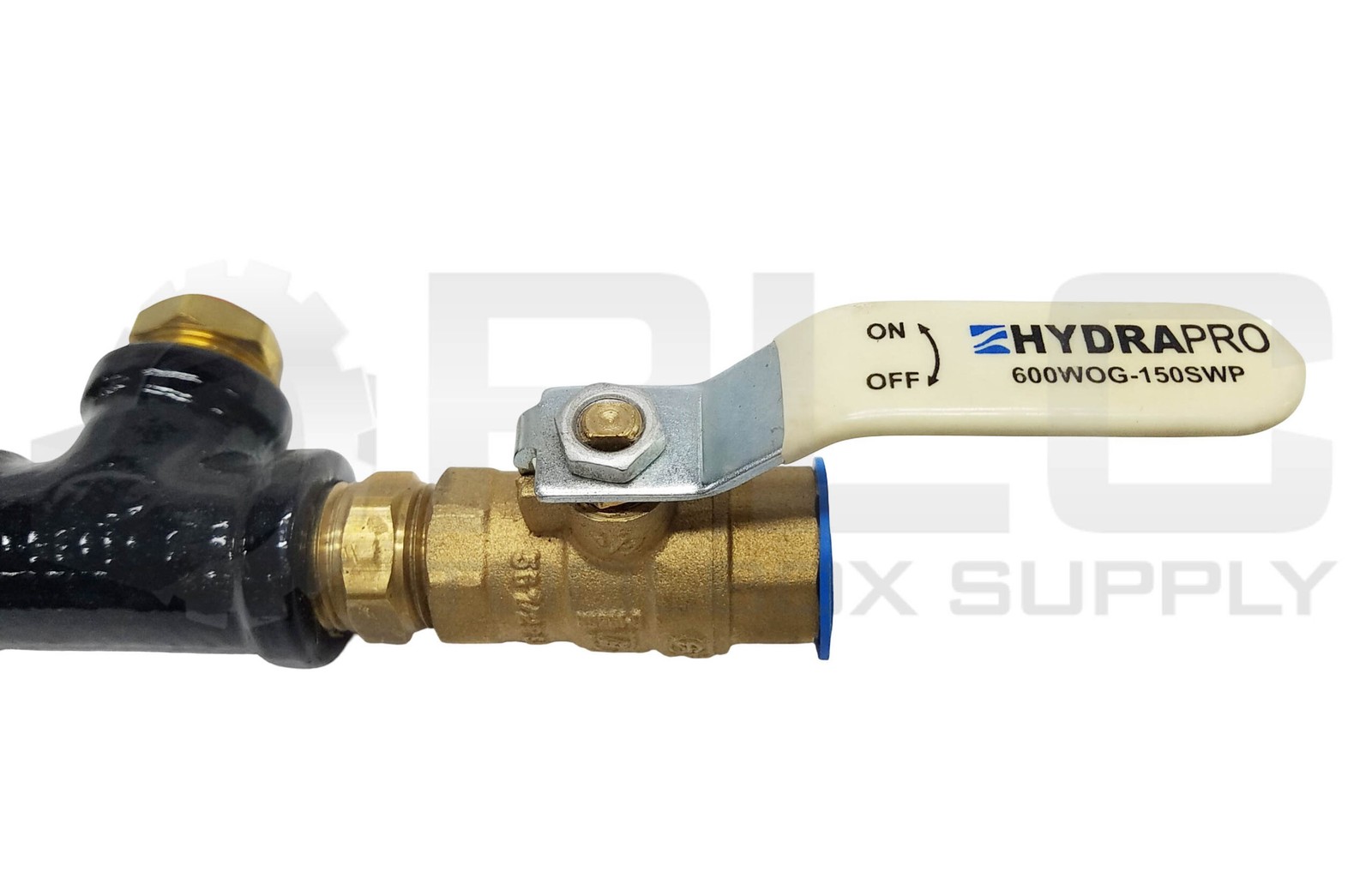NEW ARGON GAS MANIFOLD 4-PORT w/ HYDRAPRO 600WOG-150WP VALVE, LOA 29″, 1/2″ NPT