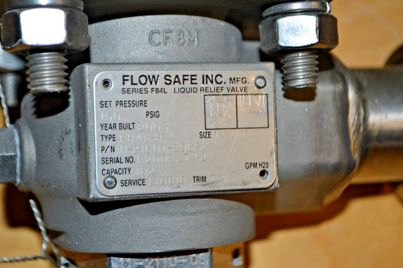 FLOW SAFE 11-2160T-206S ~ F84L-8 150PSI 1″ NSNP Series F84L Liquid Relief Valve