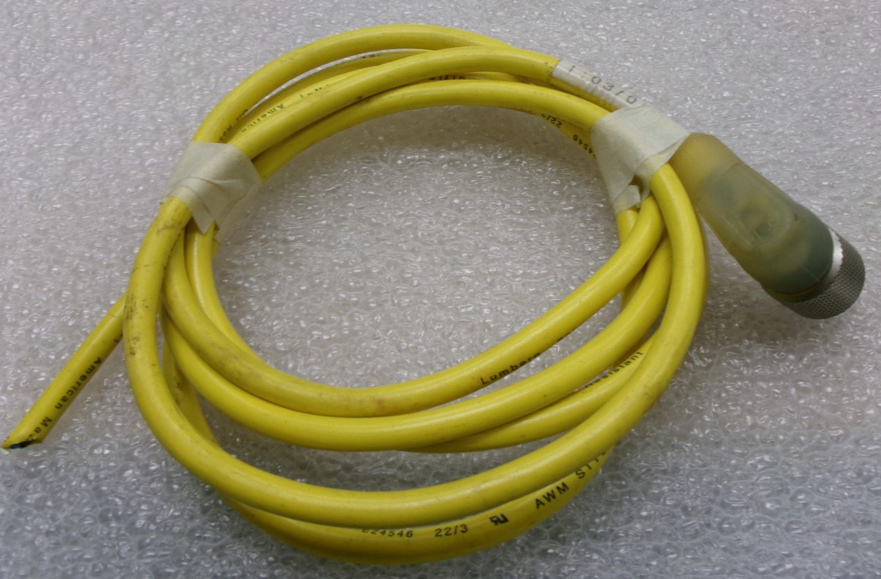 IFM EFECTOR E10903 PNP 4-PIN 90° M12 Connector Cordset USED 4′ L #372L