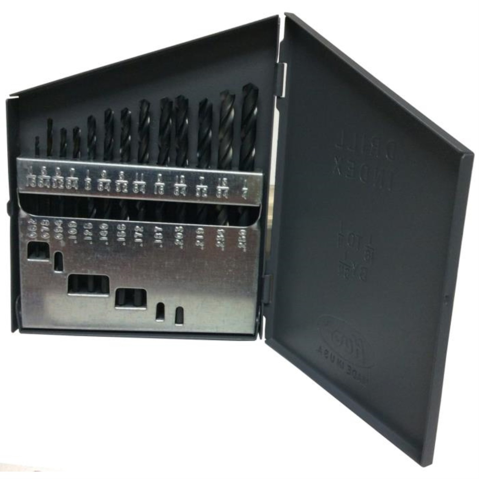 1/16″-1/4″x64ths 13 Piece HSS Jobber Length Drill Bit Set, Qualtech, DWD13J-SET