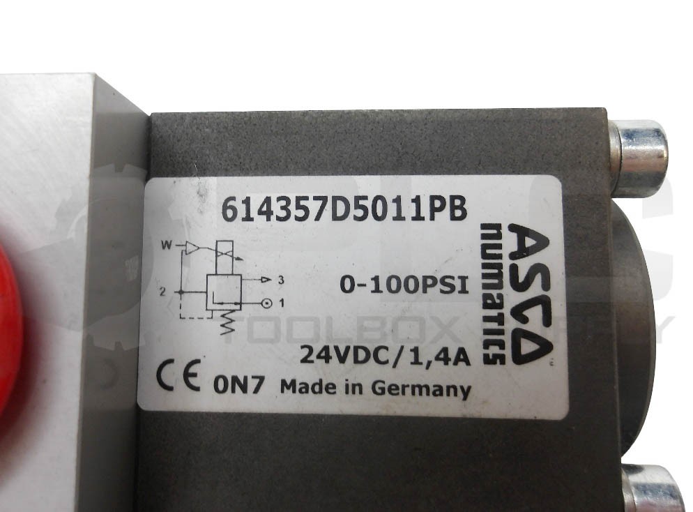NEW ASCO NUMATICS 614357D5011PB SOLENOID VALVE 0-10PSI 24VDC 1.4A