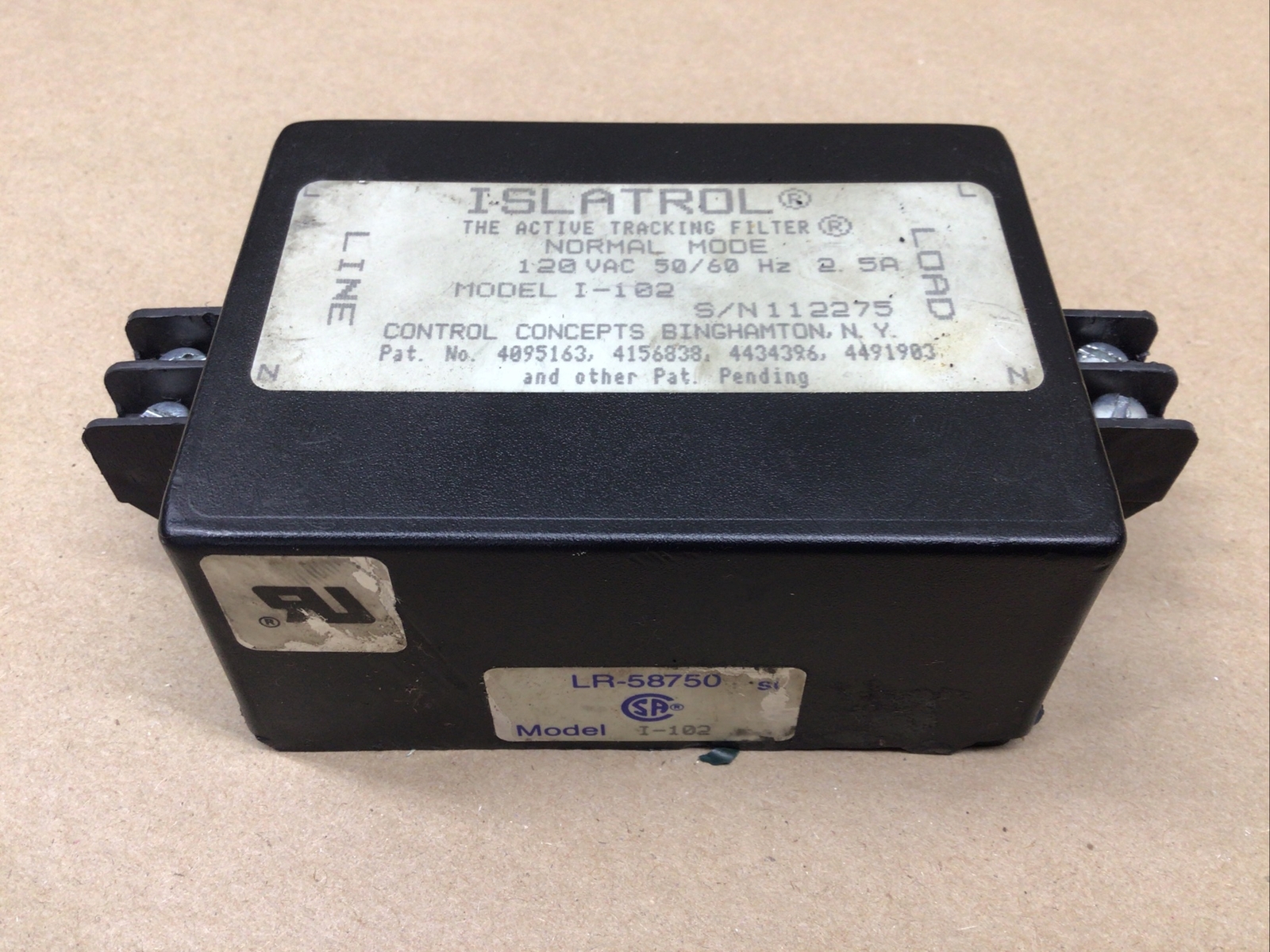 Islatrol I-102 Active Tracking Filter #58B36