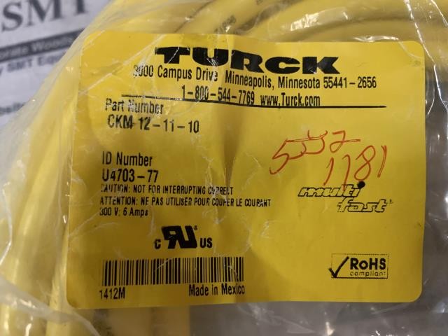 NEW Turck Multi Fast Cordset – CKM 12-11-10 w/Warranty