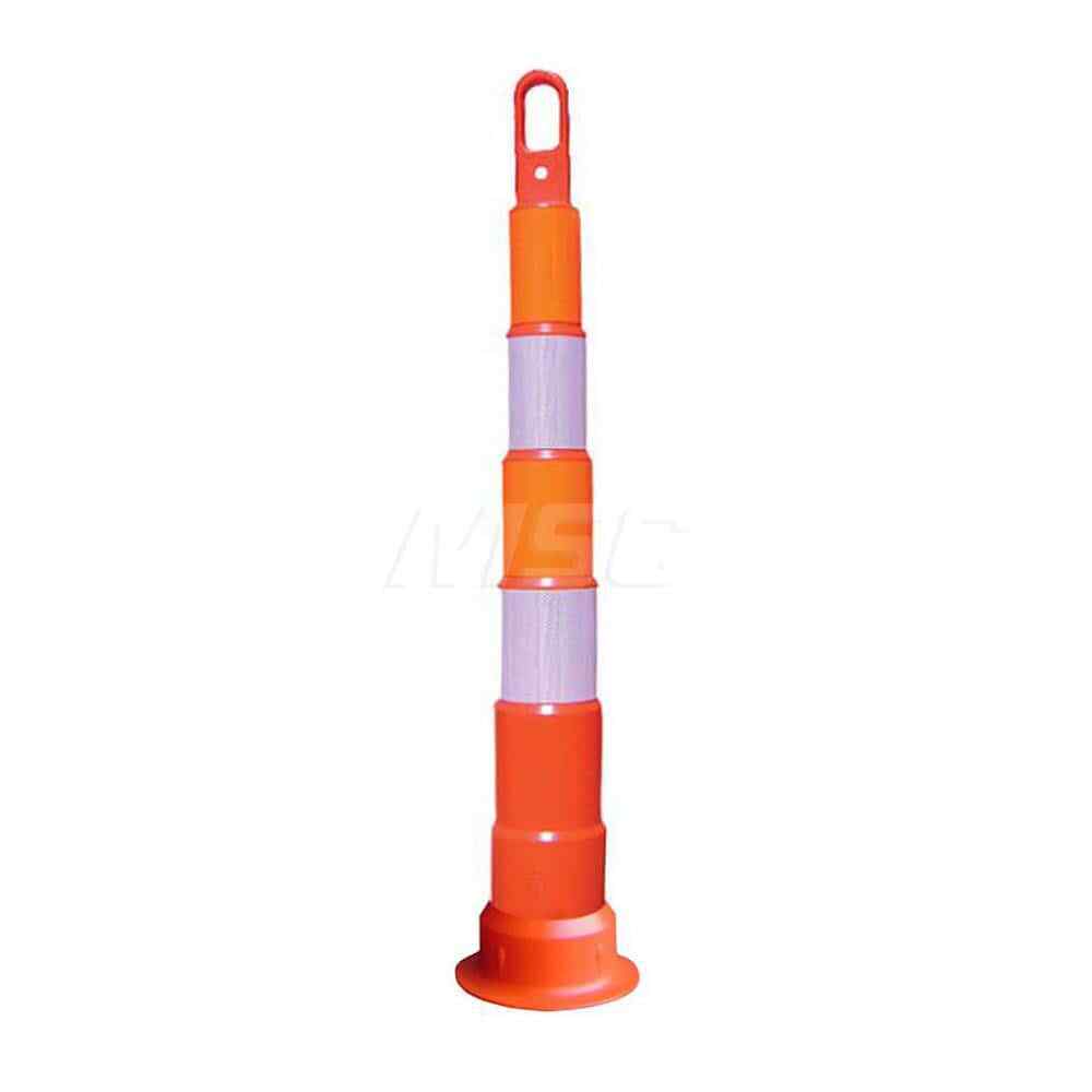 VizCon 46164-CHIP Rigid Cone: Polyethylene, 42″ OAH, Orange Reflective Bands