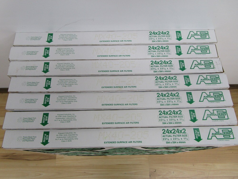 AirGuard MX40-205 Extended Surface Air Filter 24X24X2 (Pack of 7)
