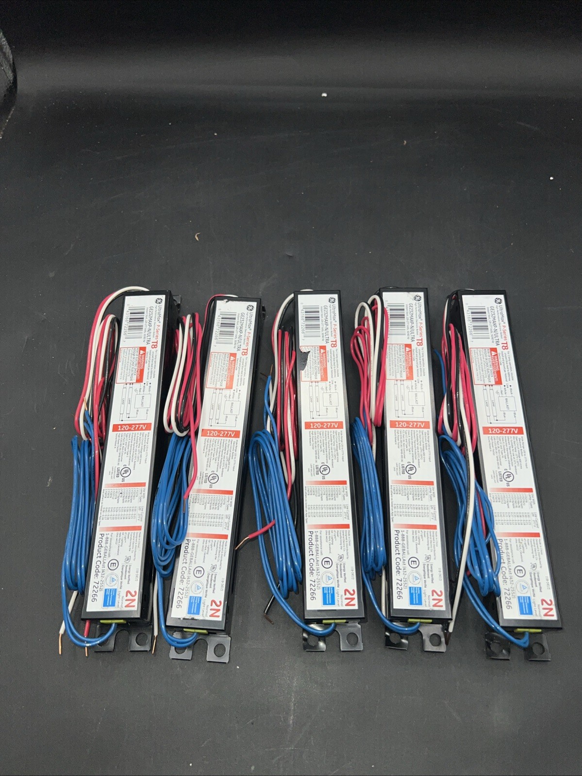 GENERAL ELECTRIC GE232MAXP-N/ULTRA ELECTRONIC FLUORESCENT T8 MULTI-VOLT LOT OF 5
