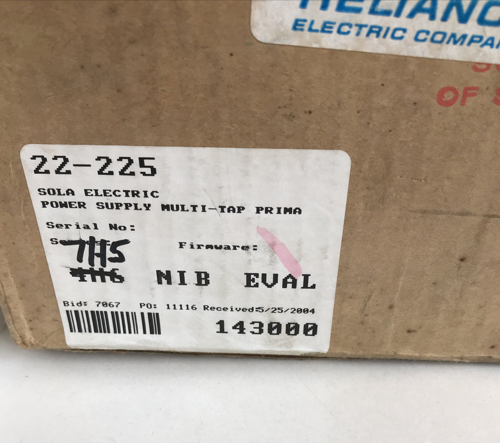 *NEW OPEN BOX* Sola Electric 22-225 Power Supply Multia-Tap