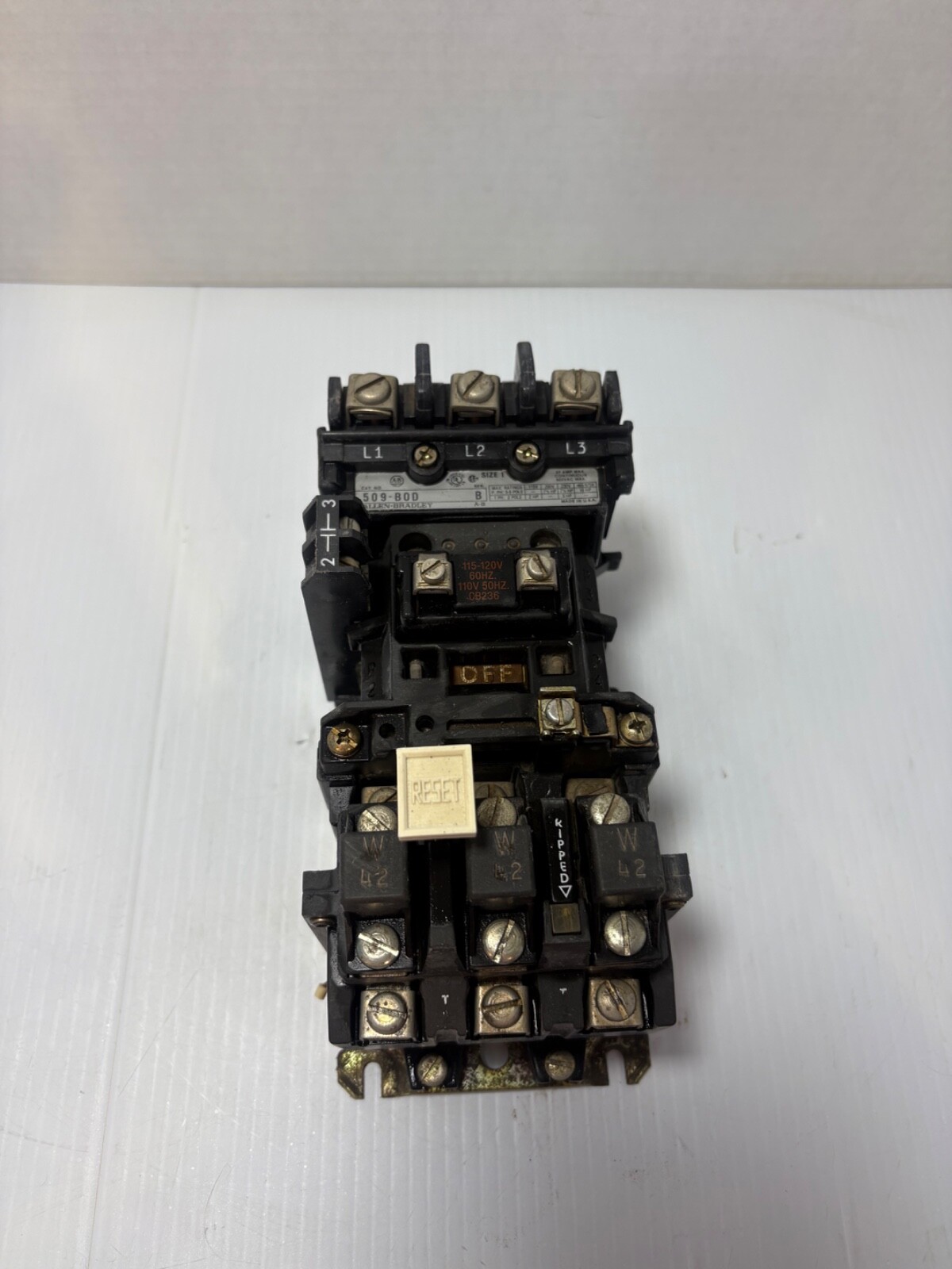 Allen-Bradley 509-B0D Motor Starter NEMA Size 1 with Overload Relay & CB236 Coil