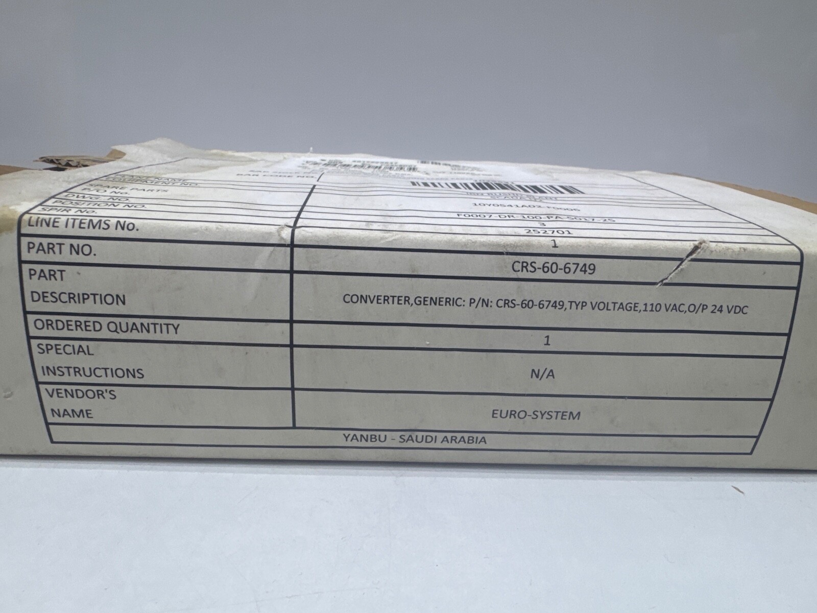 PREMIUM CRS60 Series 6749 DC/DC Converter 24V 60W