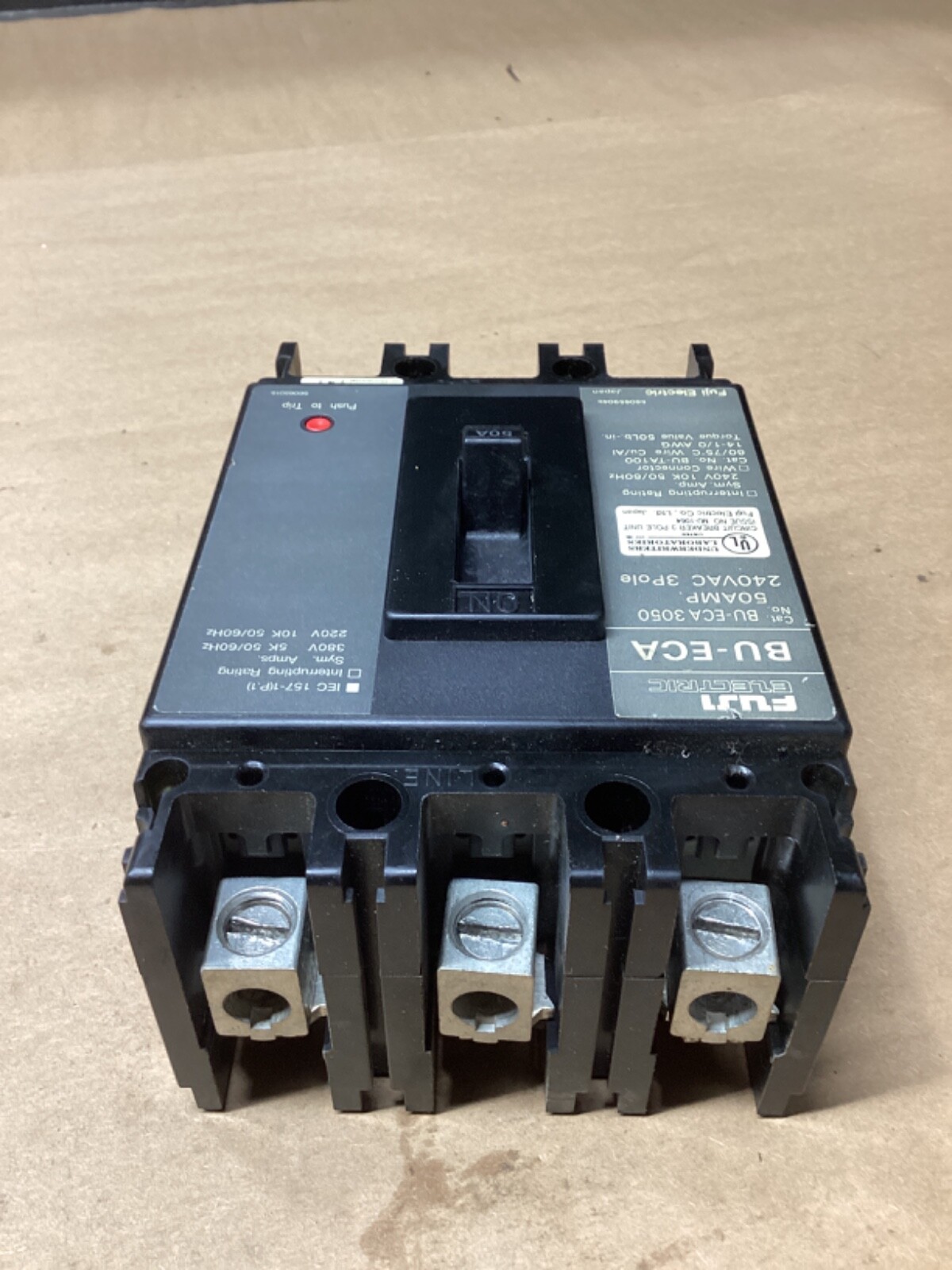 FUJI BU-ECA3050 3 POLE 50 AMP CIRCUIT BREAKER #111G70PR7