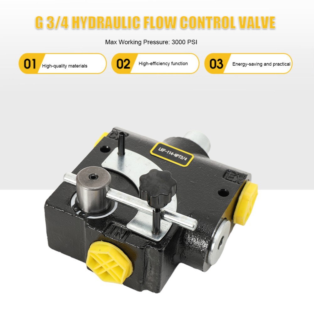 Hydraulic Adjustable Variable Flow Control Valve 3/4-inch NPT Port 0-30 gpm