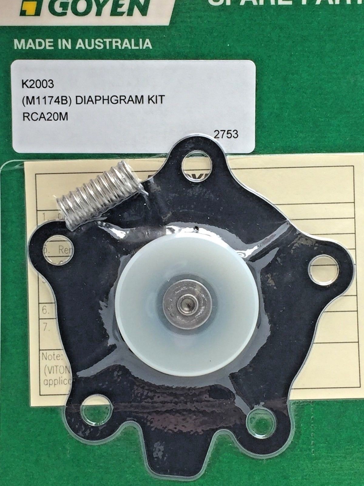Goyen K2003 Repair Parts Seal Kit Suit RCA20M 3/4″ Diaphram Valve M1174B