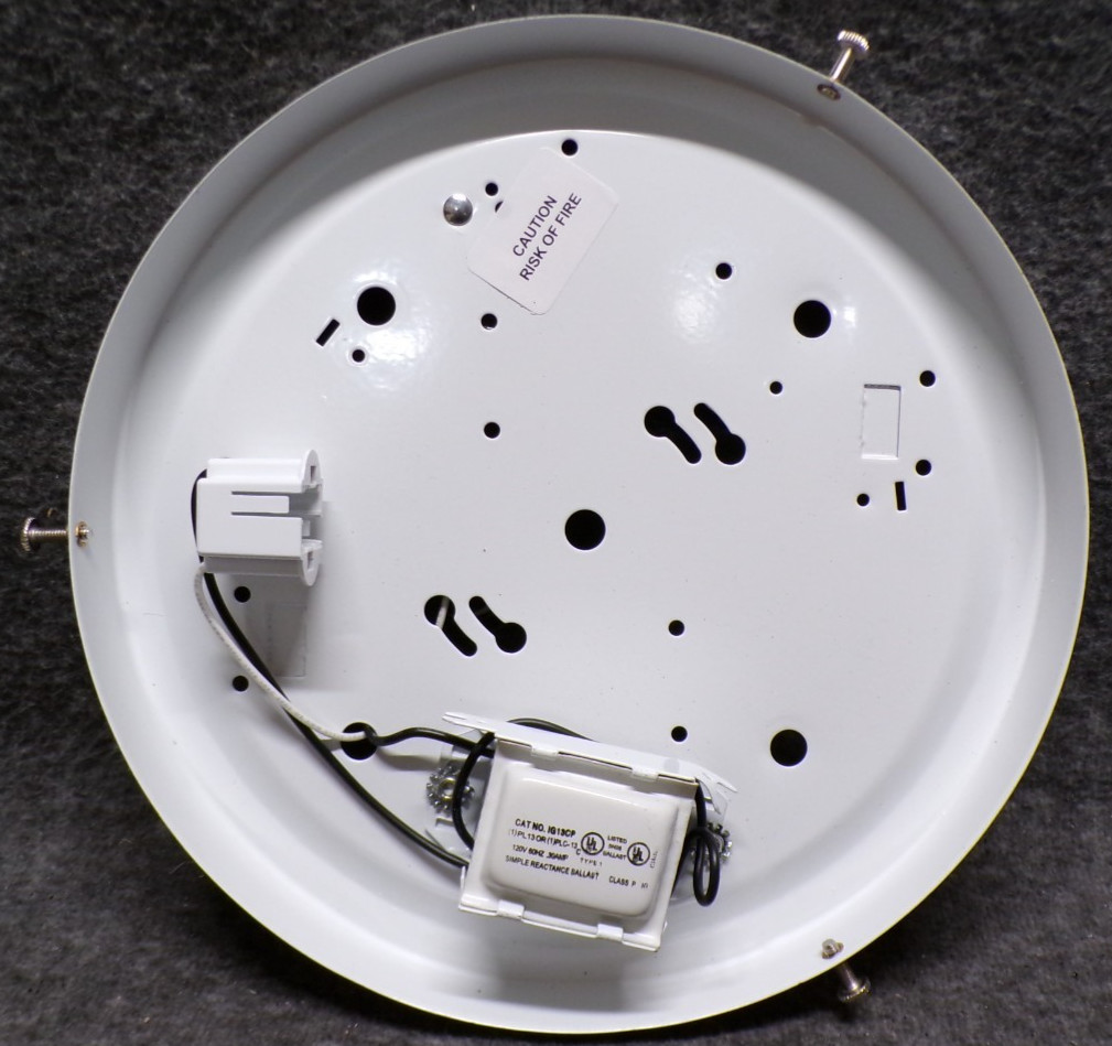 White Round Ceiling Light Fixture Fluorescent Luminaire Model #111
