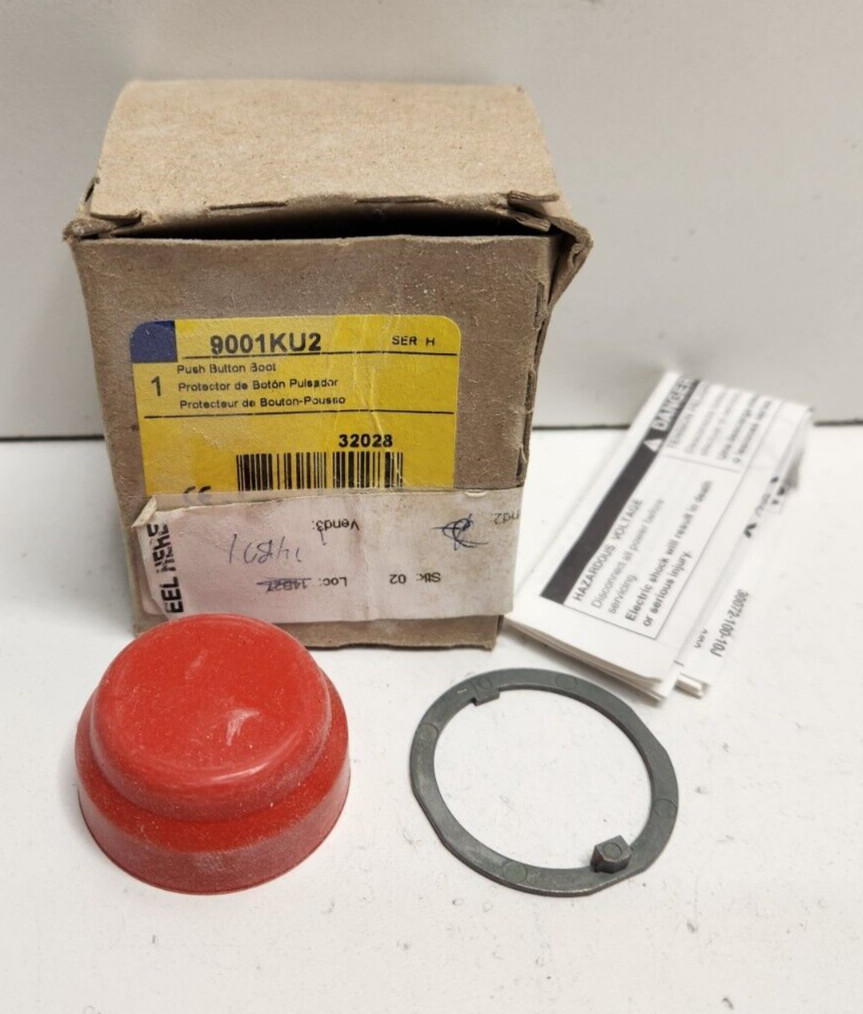 NEW IN BOX! SCHNEIDER/SQUARE D RED PUSH BUTTON BOOT 9001KU2