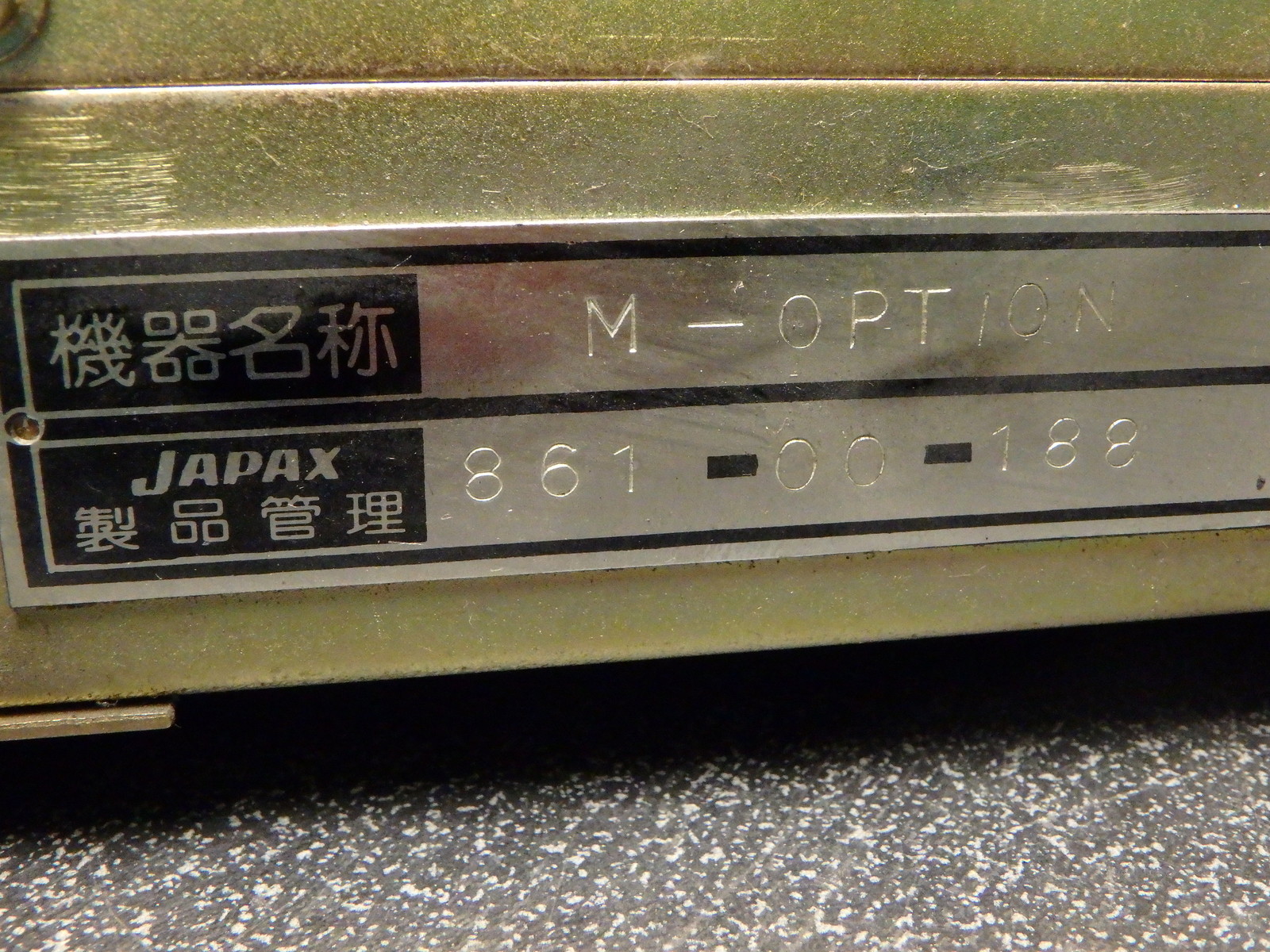 JAPAX DX45NC_547_M OPTION UNIT_861-00-188_86100188