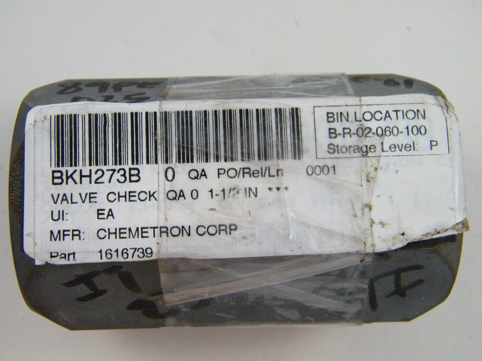 CHEMETRON CORP 1-1/2″ CHECK VALVE, 1316739, 10610739, BKH273B NEW NOS GOVERNMENT