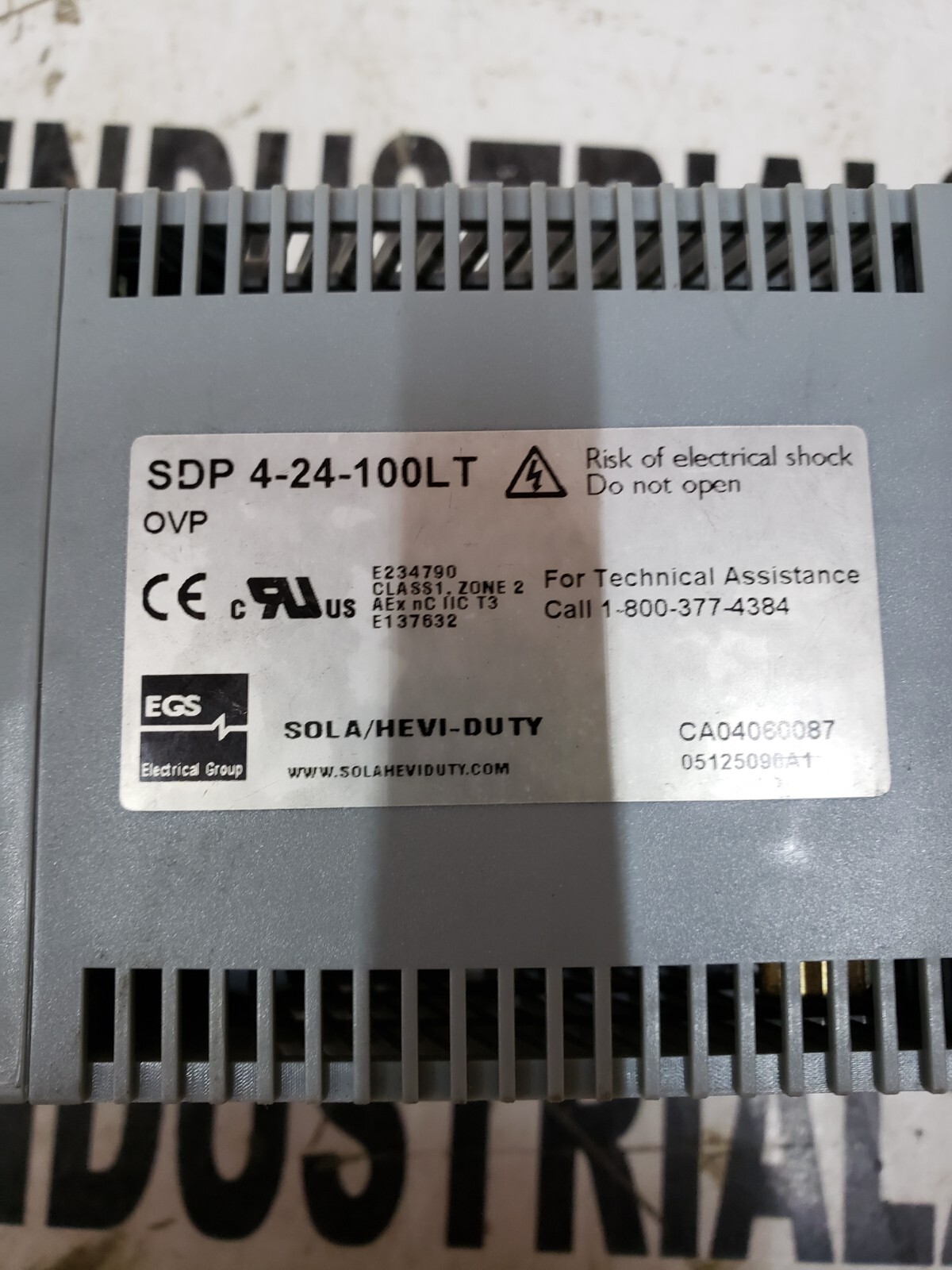 SOLA SDP-4-24-100LT POWER SUPPLY