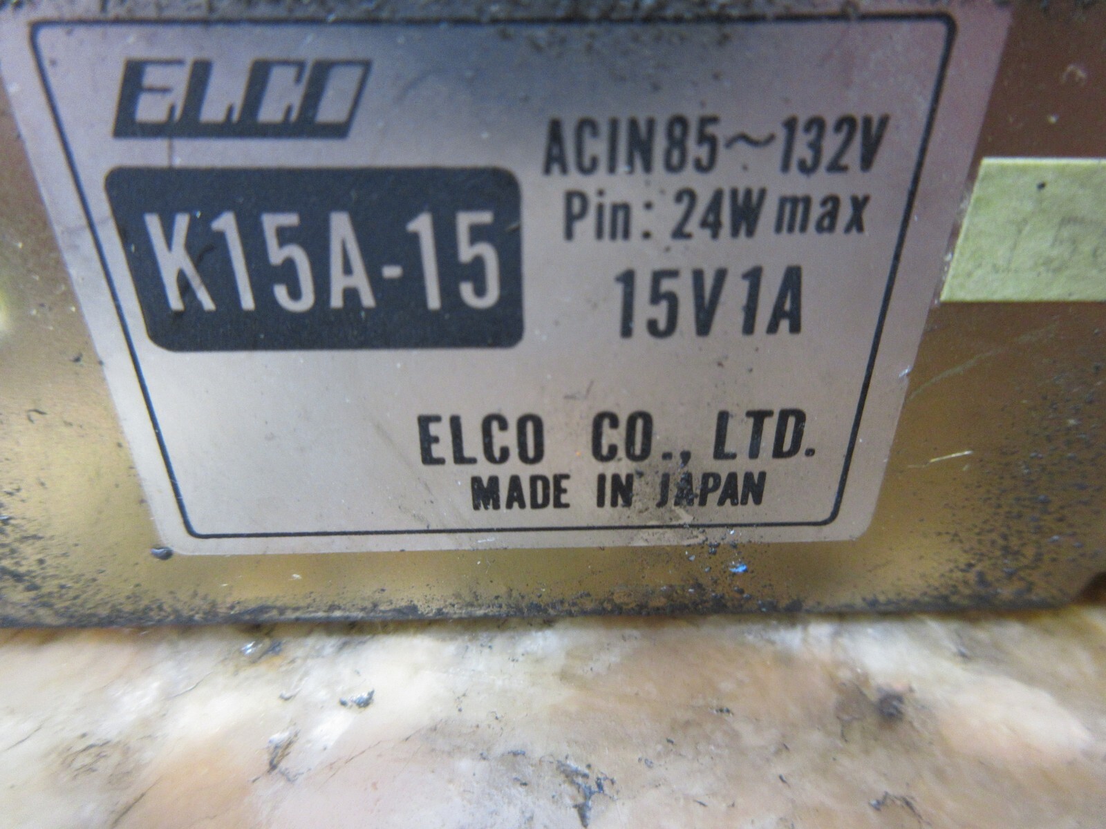ELCO POWER SUPPLY K15A-15 15V1A 132V EACH 1
