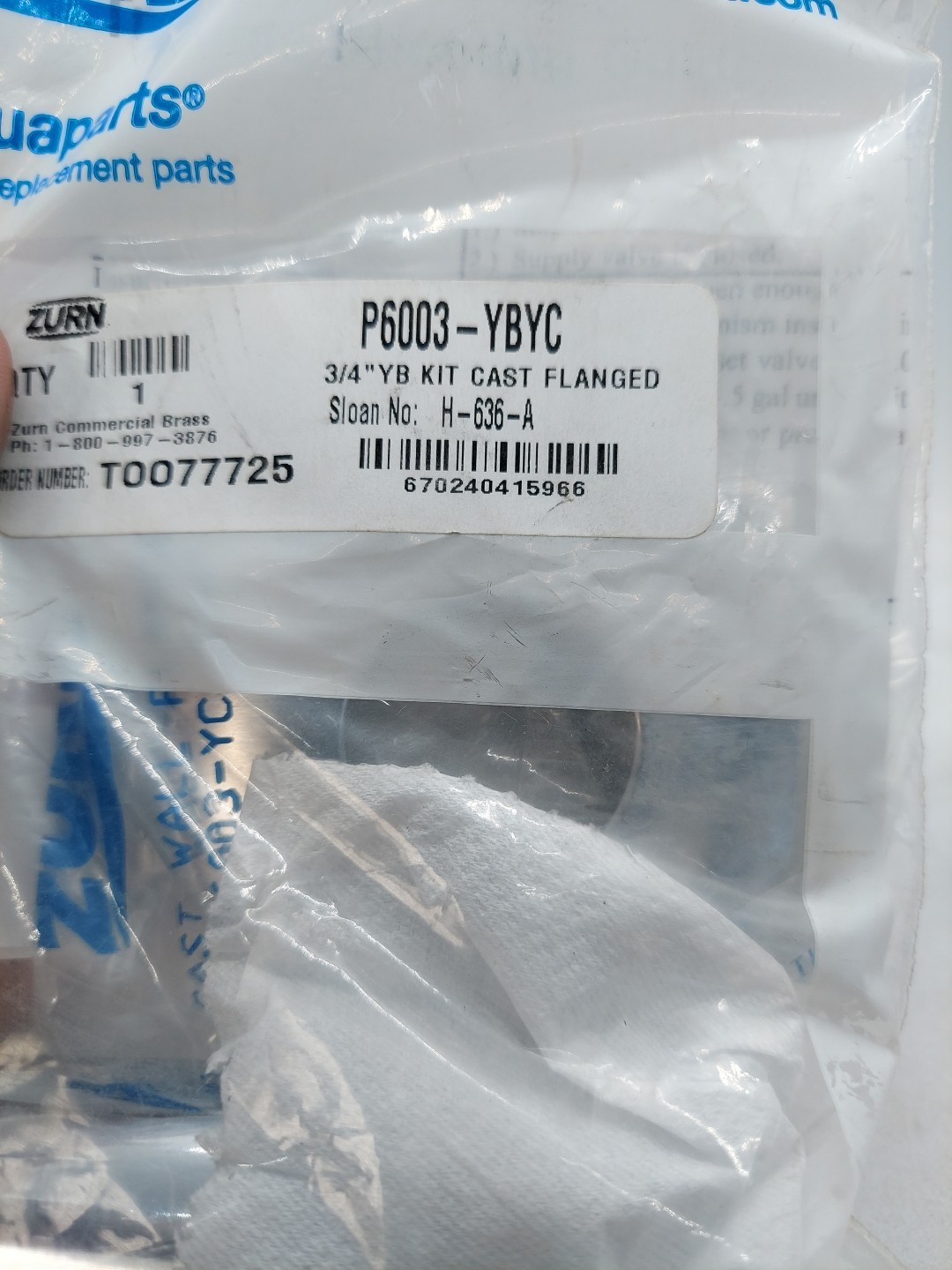 Zurn P6003-YBYC Sweat Solder Kit 3/4