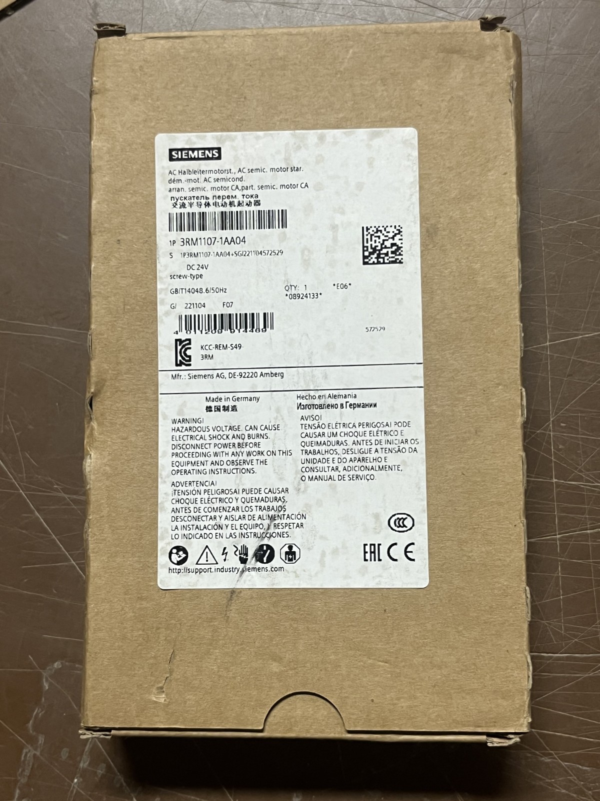 Siemens 3RM1107-1AA04 SIRIUS MOTOR STARTER NEW IN BOX